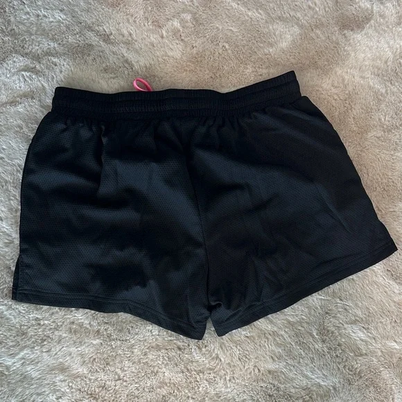 Kill Crew Women's Black Shorts with Pink Flame Design - Picture 2 of 3